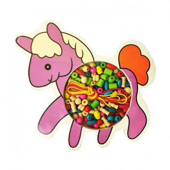 Деревянная игрушка Шнуровка MD 2134-6-UC (Пони), ( Уцененный товар )