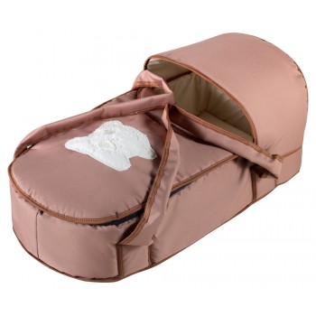 Люлька-переноска Babyroom BLA-056 з твердим дном аплікація капучино (мордочка ведмедики штопаная)