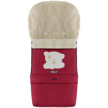 Зимний конверт Babyroom №20 с удлинением  бордовый (мордочка мишки штопаная)