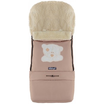 Зимний конверт Babyroom №20 с удлинением  капучино (мордочка мишки штопаная)