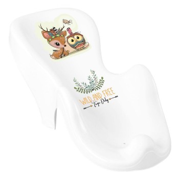 Горка для купания Tega WILD & FREE Anti-slip baby bath seat LITTLE DEER DZ-003-103-JELONEK white / pink (белый / розовый)