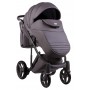 Коляска 2 в 1 Adamex Luciano шкіра 100% Q102 графіт