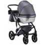 Коляска 2 в 1 Bair Star (Silver) шкіра 100% 33S графіт (перламутр) - графітова люлька