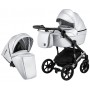 Коляска 2 в 1 Bair Polo (Silver) шкіра 100% 27S срібло (перламутр)