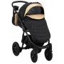 Коляска 2 в 1 Adamex Erika Y828 чорний-золота шкіра (перфорація)