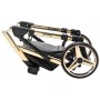 Коляска 2 в 1 Adamex Chantal Polar (Gold) кожа 100% C110 черный