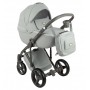Коляска 2 в 1 Adamex Luciano шкіра 100% Q101 сірий