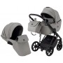 Коляска 2 в 1 Bair Infinity кожа 100% BI-2232-AMO grey (серый)