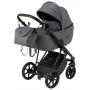 Коляска 2 в 1 Bair Infinity шкіра 100% BI-2233-AMO graphite (графіт)