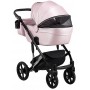 Коляска 2 в 1 Bair Polo (Silver) шкіра 100% 39S рожевий (перламутр)