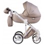 Коляска 2 в 1 Adamex Luciano jeans Q205 капучино (зигзаг)