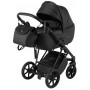 Коляска 2 в 1 Bair Infinity шкіра 100% BI-2230-AMO black (чорний)