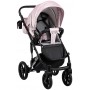 Коляска 2 в 1 Bair Polo (Silver) шкіра 100% 39S рожевий (перламутр)