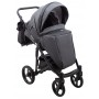 Коляска 2 в 1 Bair City Soft 219 графит - черная кожа