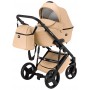 Коляска 2 в 1 Bair Leo кожа 100% GN-44 бежевый