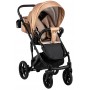 Коляска 2 в 1 Bair Polo (Black) шкіра 100% 26 капучино (перламутр)