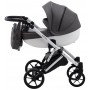 Коляска 2 в 1 Bair Next White кожа 100% 63 графит