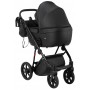 Коляска 2 в 1 Bair Infinity шкіра 100% BI-2230 black (чорний)