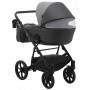 Коляска 2 в 1 Bair Kiwi шкіра 100% BK-21/15 сірий - графіт