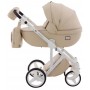 Коляска 2 в 1 Adamex Luciano шкіра 100% 11S-B світло-капучіно шкіра