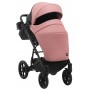 Коляска 2 в 1 Bair Kiwi шкіра 100% BK-44/15 рожевий (пудра) - чорний