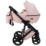 Коляска 2 в 1 Bair Leo кожа 100% GN-73 светло-розовый (пудра)
