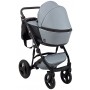 Коляска 2 в 1 Bair Mirello Plus шкіра 100% MP-32 сірий перламутр - чорний