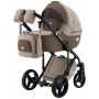 Коляска 2 в 1 Adamex Lucianо CR246 капучино - коричневая кожа (выдавленная точка)