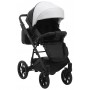 Коляска 2 в 1 Bair Kiwi шкіра 100% BK-51/15 білий-чорний
