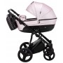 Коляска 2 в 1 Bair Play Plus BPL-108 розовый (пудра) перламутр - черный