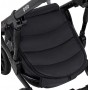 Коляска 2 в 1 Bair Polo (Black) шкіра 100% 28 срібло (перламутр)
