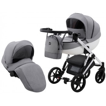 Коляска 2 в 1 Bair Next White Soft 57 серый