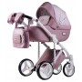 Коляска 2 в 1 Adamex Luciano jeans Q220 рожевий (льон) - світло-рожевий (візерунок)