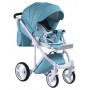 Коляска 2 в 1 Adamex Luciano кожа 100% Q113 голубой