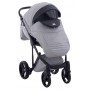 Коляска 2 в 1 Adamex Lucianо CR205 світло-сірий - чорна шкіра (видавлений точка)