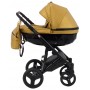 Коляска 2 в 1 Bair Crystal 100% кожа BC-40 золото перламутр - черный