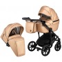 Коляска 2 в 1 Bair Polo (Black) шкіра 100% 26 капучино (перламутр)