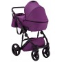 Коляска 2 в 1 Bair Leo шкіра 100% GN-41 фіолетовий