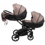 Коляска 2 в 1 для двойни Bair Next DUO Soft 03 темный капучино