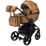 Коляска 2 в 1 Adamex Barcelona кожа 100% Y230 бронза (перламутр)