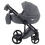 Коляска 2 в 1 Adamex Luciano jeans Q2-CZ сірий (чорна рама)