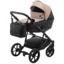 Коляска 2 в 1 Bair Kiwi кожа 100% BK-18/15 капучино - черный