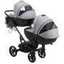 Коляска 2 в 1 для двойни Bair Next DUO Soft 10 серый