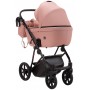 Коляска 2 в 1 Bair Infinity кожа 100% BI-2202-AMO pink powder (розовый пудра)