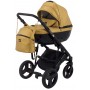Коляска 2 в 1 Bair Crystal 100% кожа BC-40 золото перламутр - черный