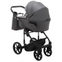Коляска 2 в 1 Adamex Porto Light ECO кожа 100% SA-4 темно-серый