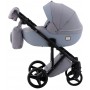Коляска 2 в 1 Adamex Lucianо CR227 сірий льон - сіра шкіра (видавлений точка)