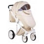 Коляска 2 в 1 Adamex Luciano шкіра 100% 67S бежевий