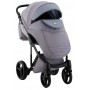 Коляска 2 в 1 Adamex Lucianо CR227 сірий льон - сіра шкіра (видавлений точка)