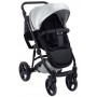 Коляска 2 в 1 Bair Mirello Plus шкіра 100% MP-31 срібло, перламутр - чорний